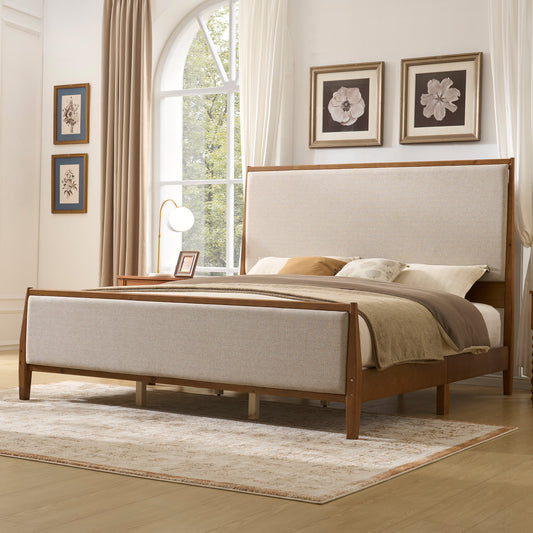 Slumber Tall Solid Wood Bed Frame King Walnut Bed