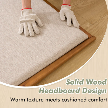 Slumber Tall Solid Wood Bed Frame Queen Walnut Bed