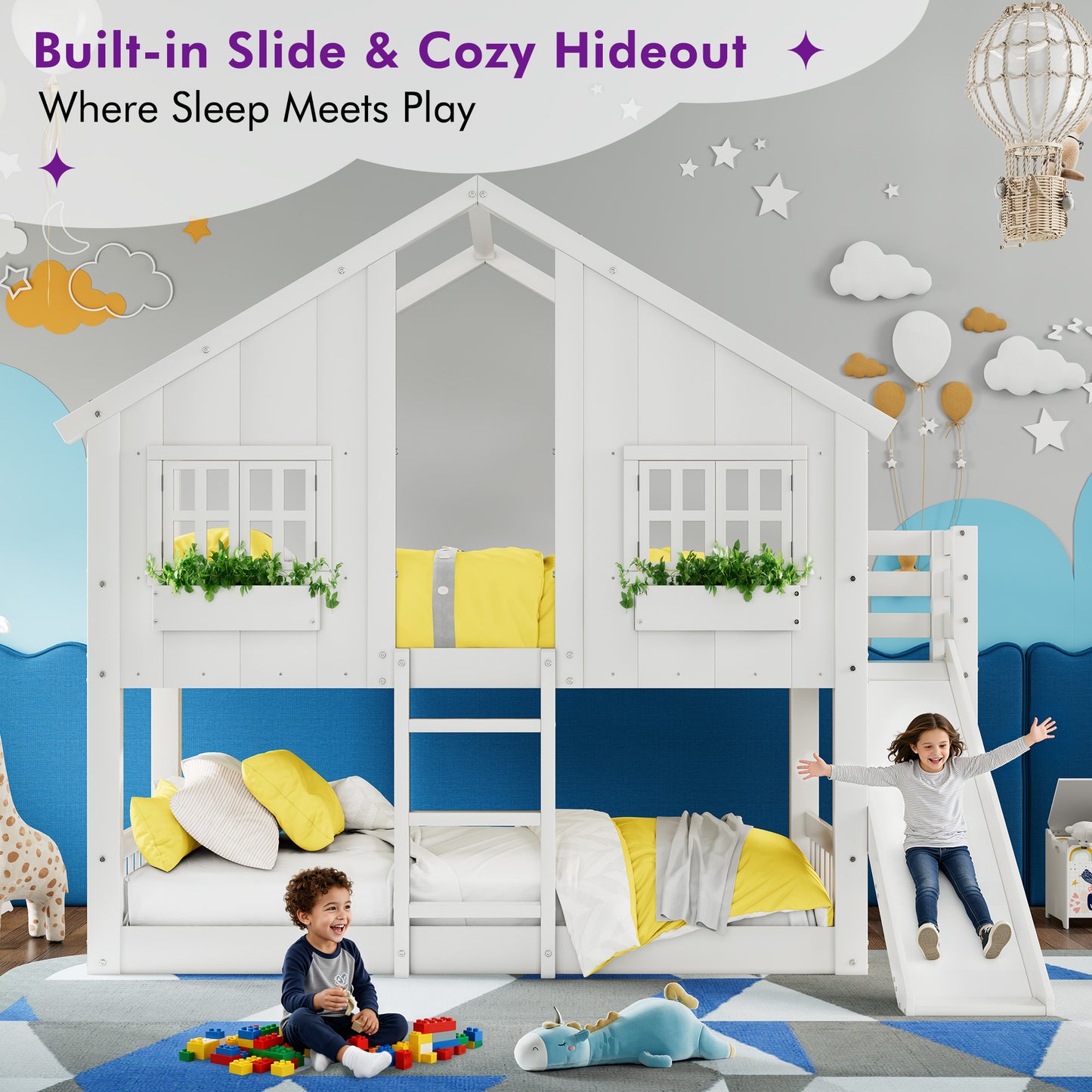 Cabin Bed Frame - White