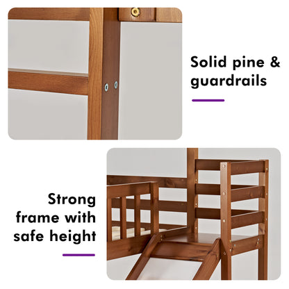 Cabin Bed Frame - Natural Wood