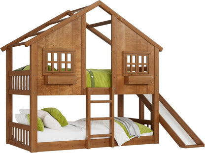 Cabin Bed Frame - Natural Wood