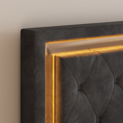 Hues LED Bed Frame-F-BLACK