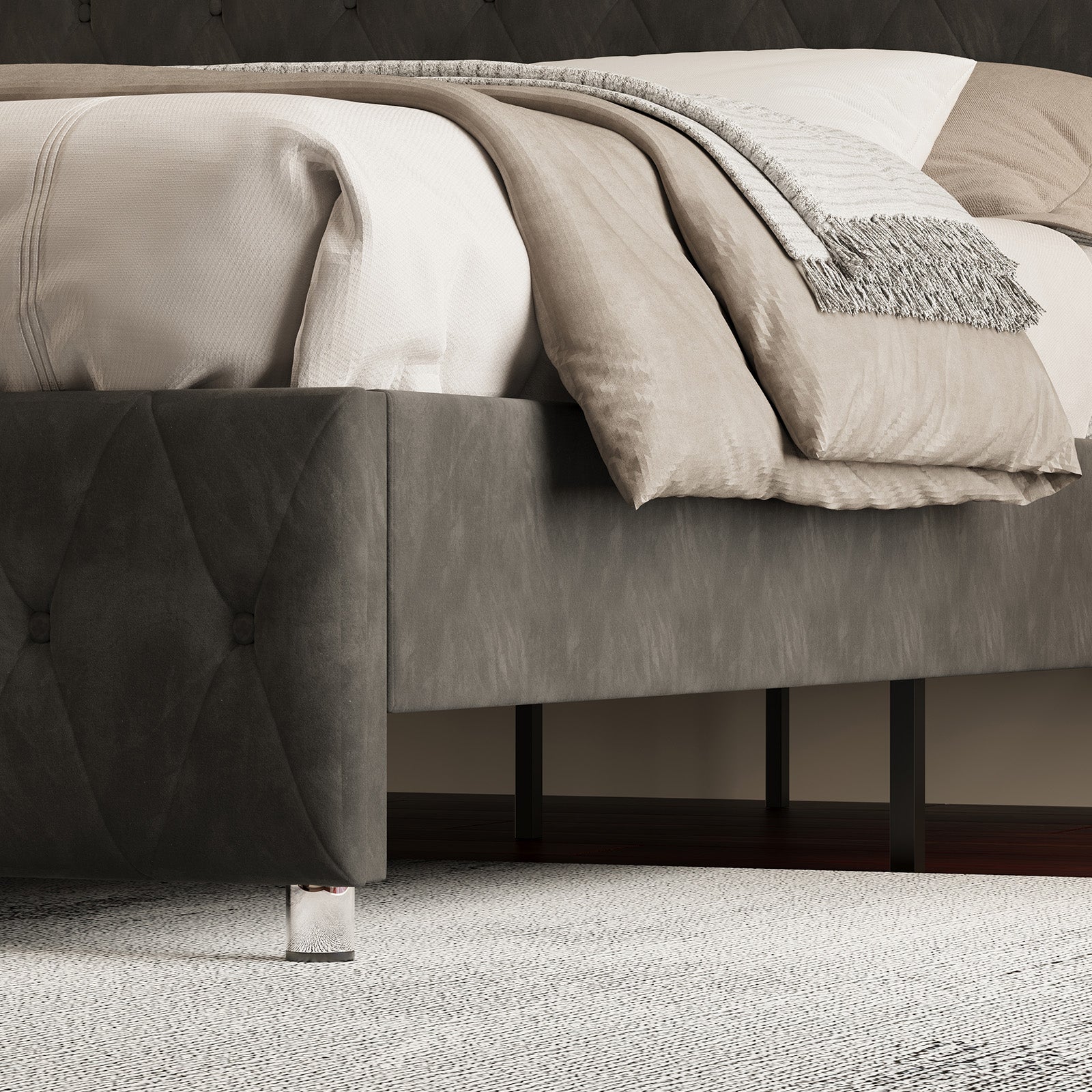 Hues LED Bed Frame-F-BLACK