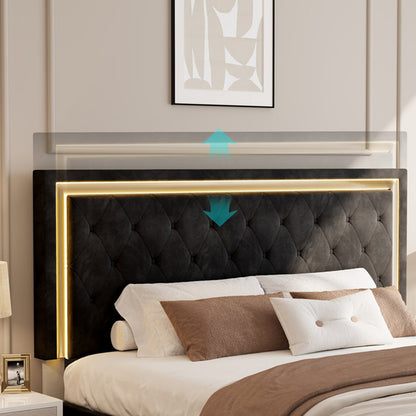 Hues LED Bed Frame-F-BLACK