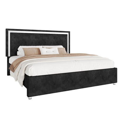 Hues LED Bed Frame-F-BLACK