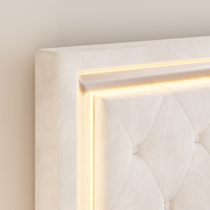 Hues LED Bed Frame-F-CREAM