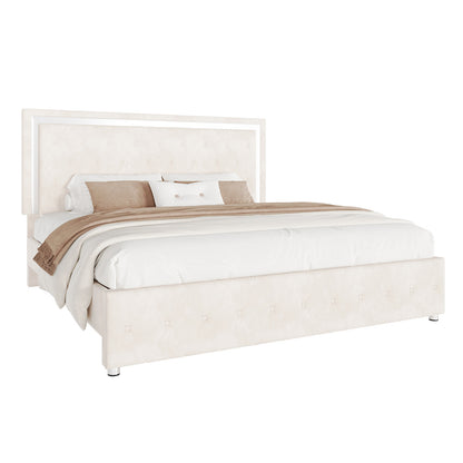 Hues LED Bed Frame-F-CREAM