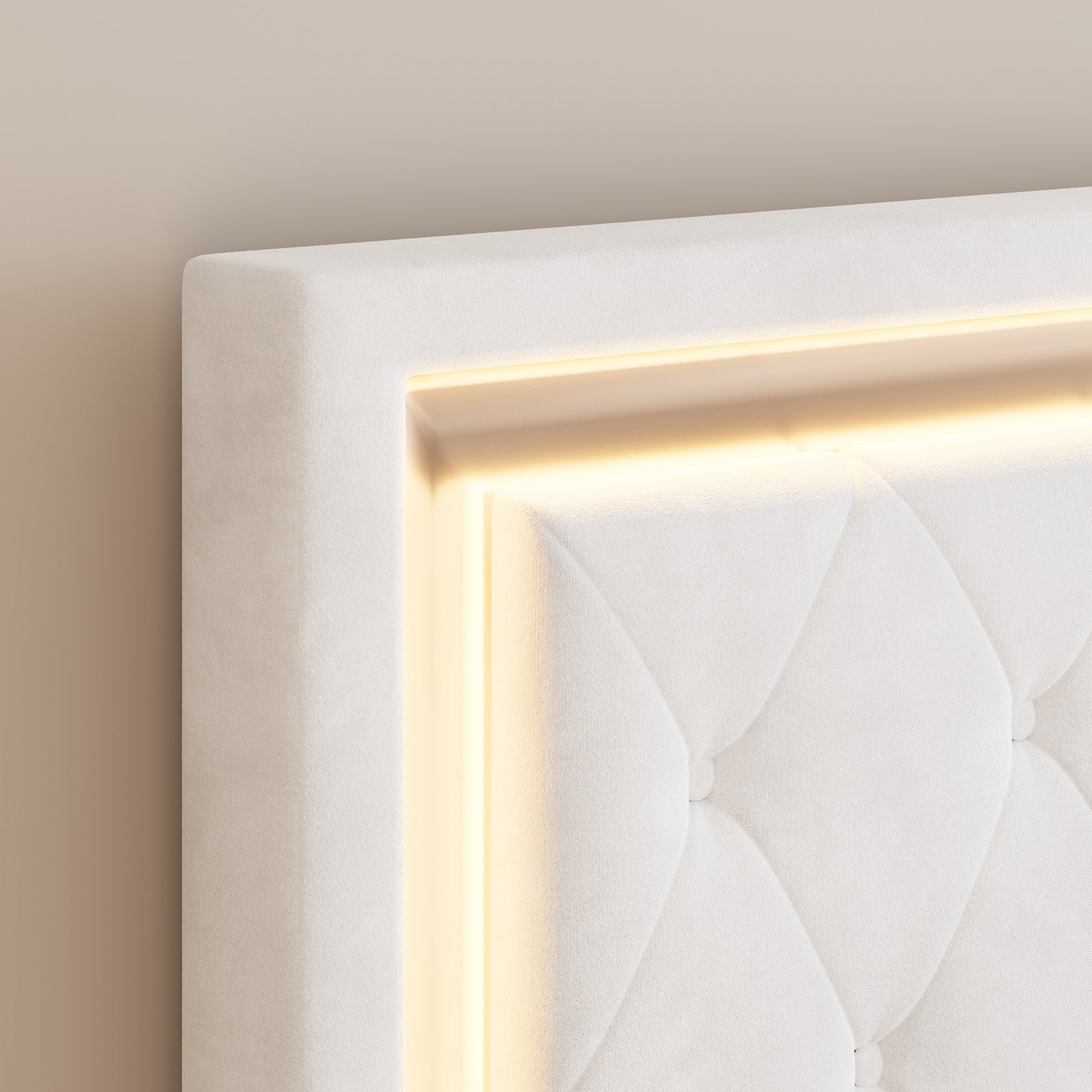 Hues LED Bed Frame-F-WHITE