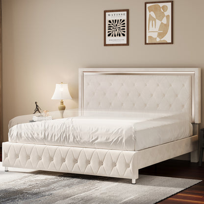 Hues LED Bed Frame-T-CREAM