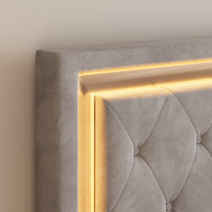 Hues LED Bed Frame-T-GREY