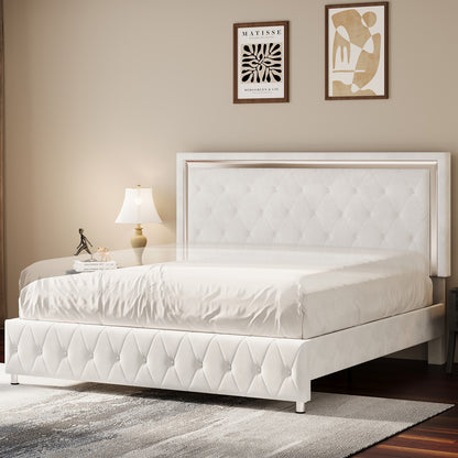 Hues LED Bed Frame-T-WHITE
