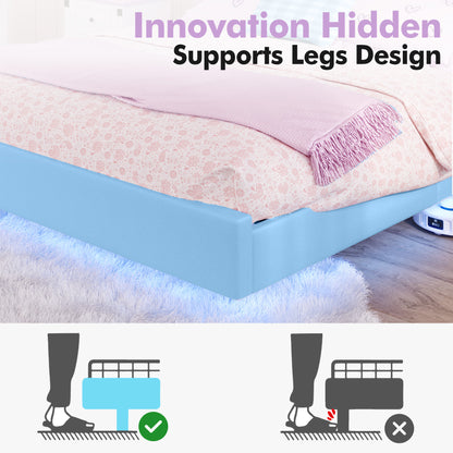 Luna Floating Cloud Bed Amerlife Blue / Full
