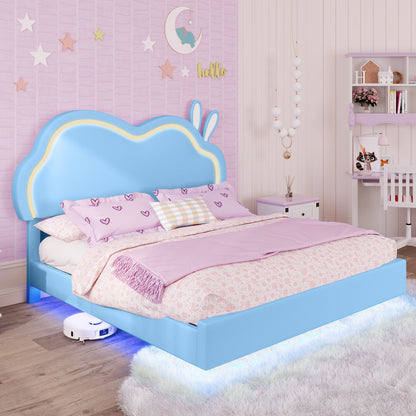 Luna Floating Cloud Bed Amerlife Blue / Full