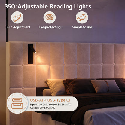 Loll Lift-Up Storage Bed Amerlife Cream / King