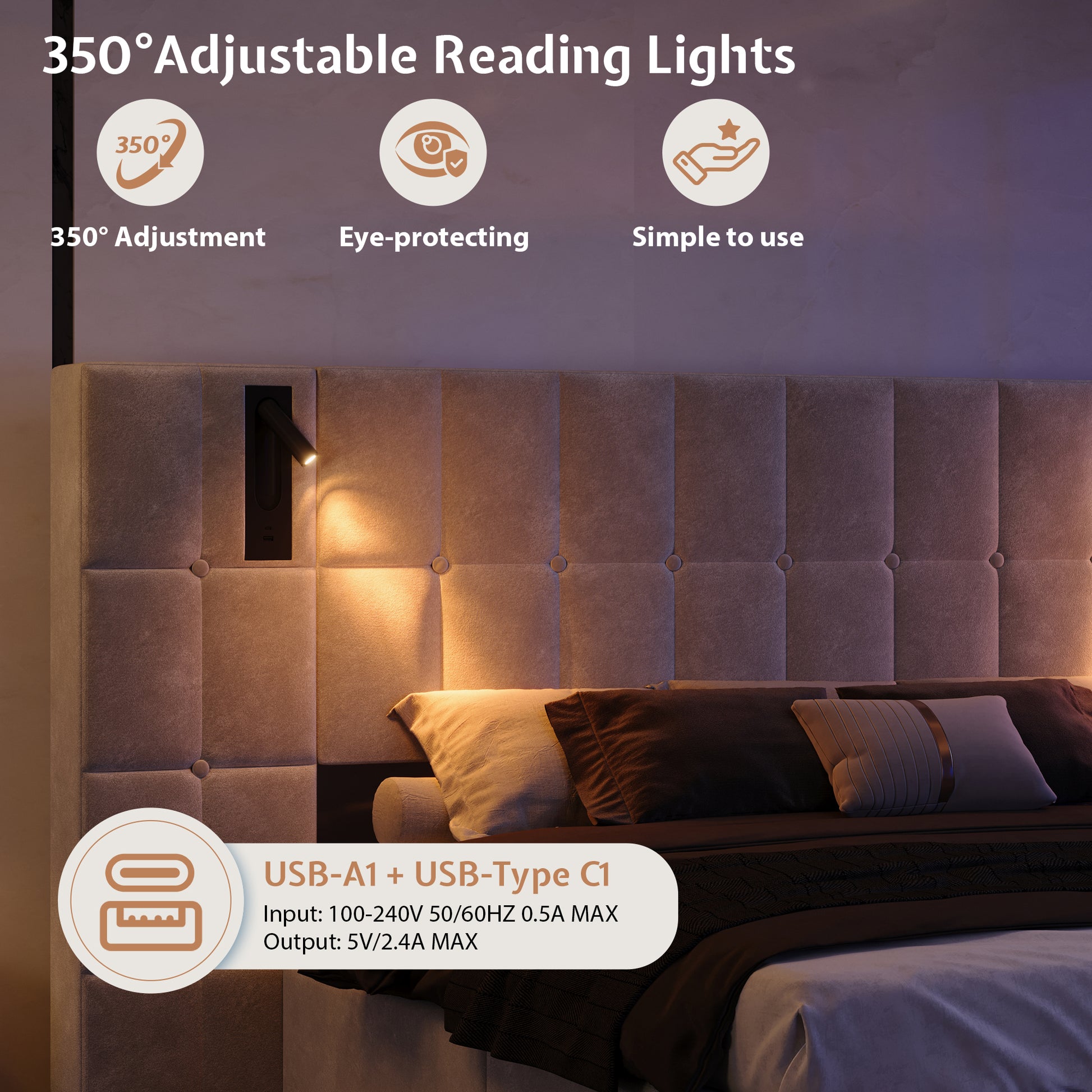 Loll Lift-Up Storage Bed Amerlife Grey / King