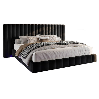 Drowse Floating LED Platform Bed Amerlife Black / Queen