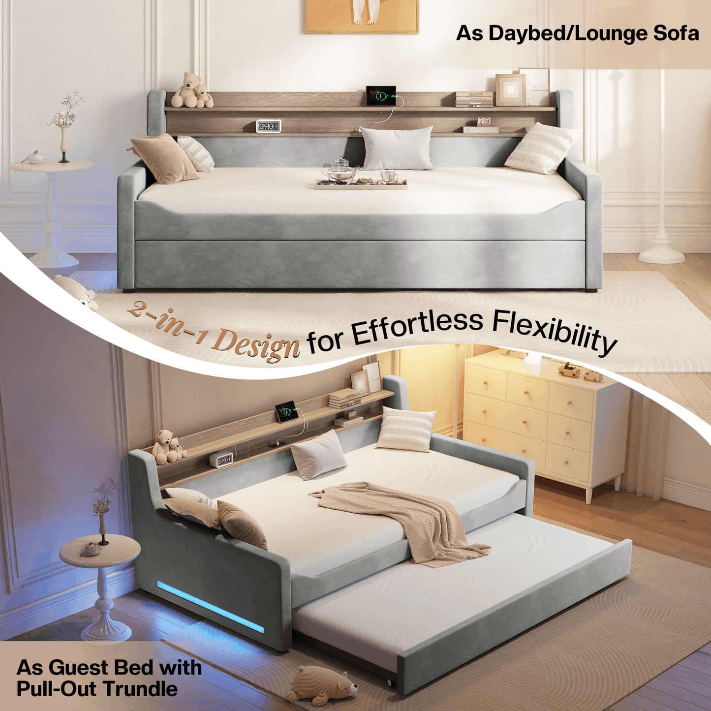 Bouff Bed Frame - Gray