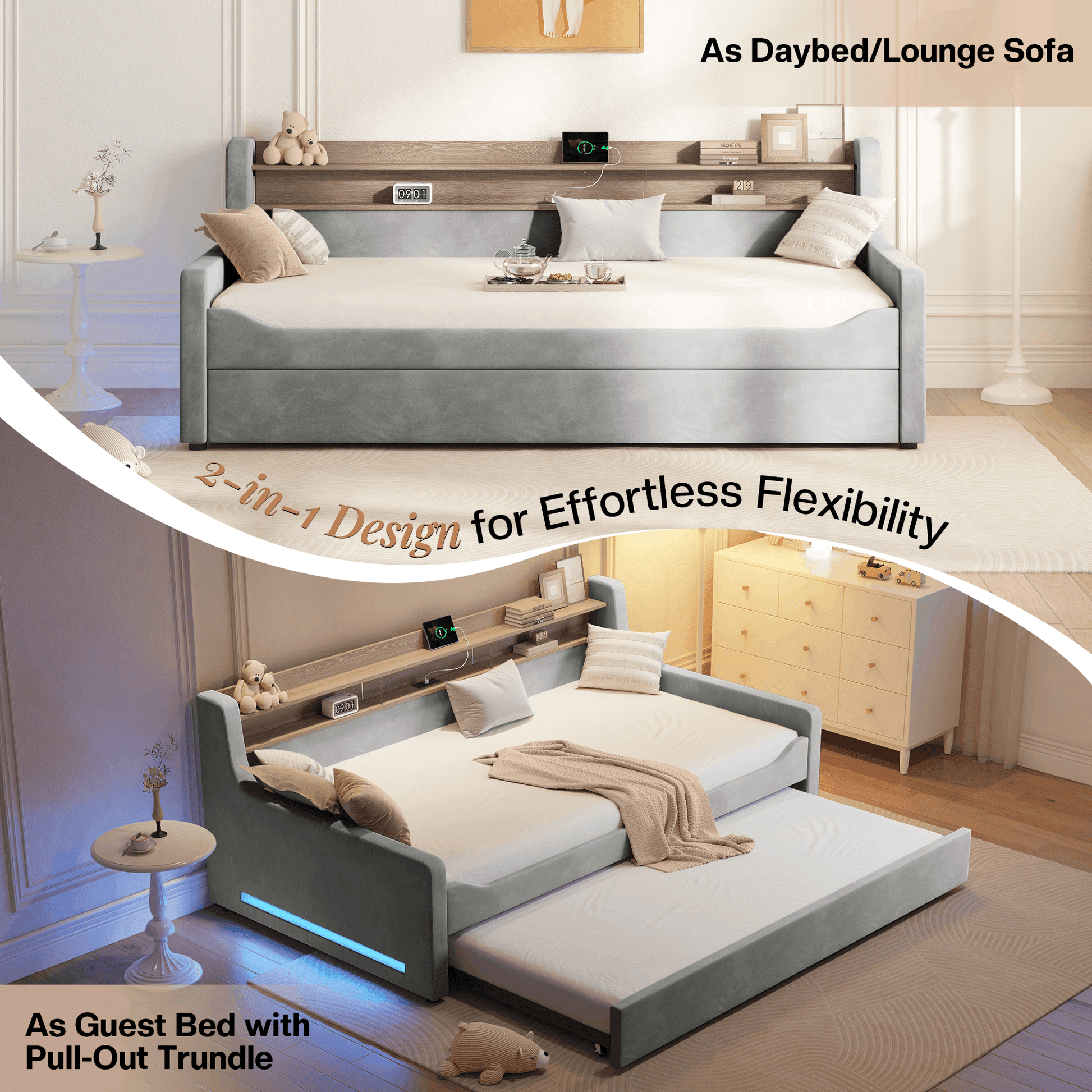 Bouff Bed Frame - Gray