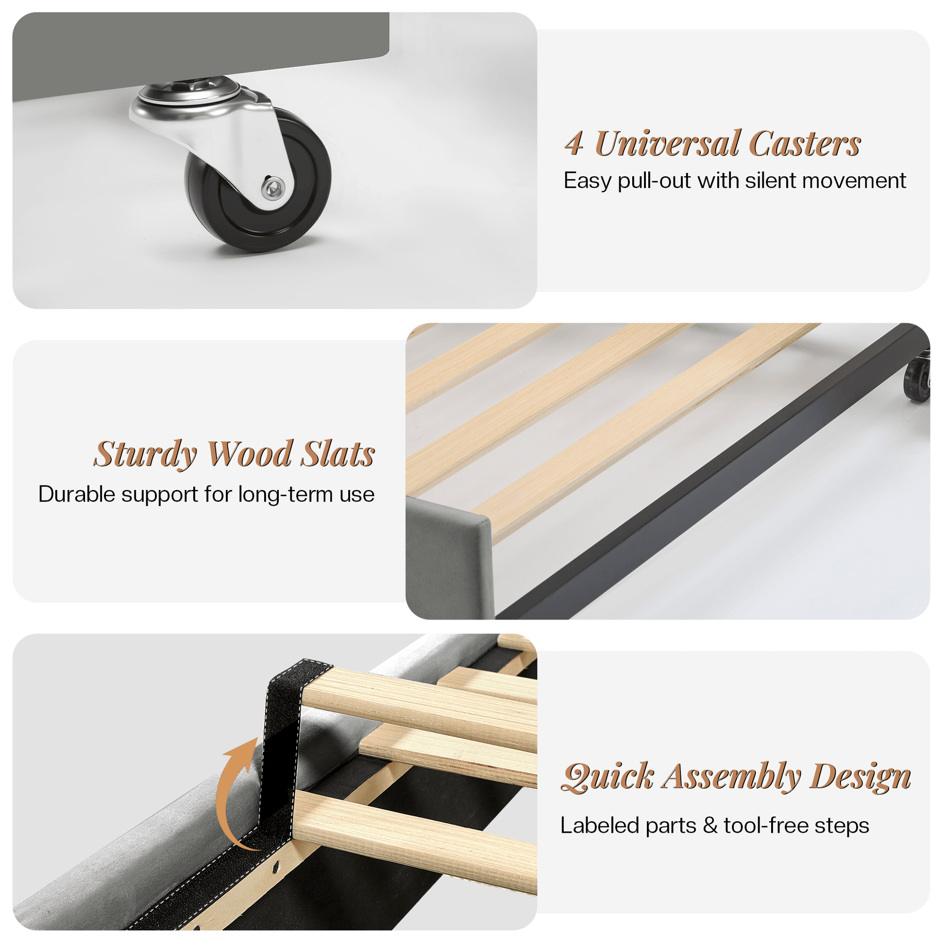 Bouff Bed Frame - Gray