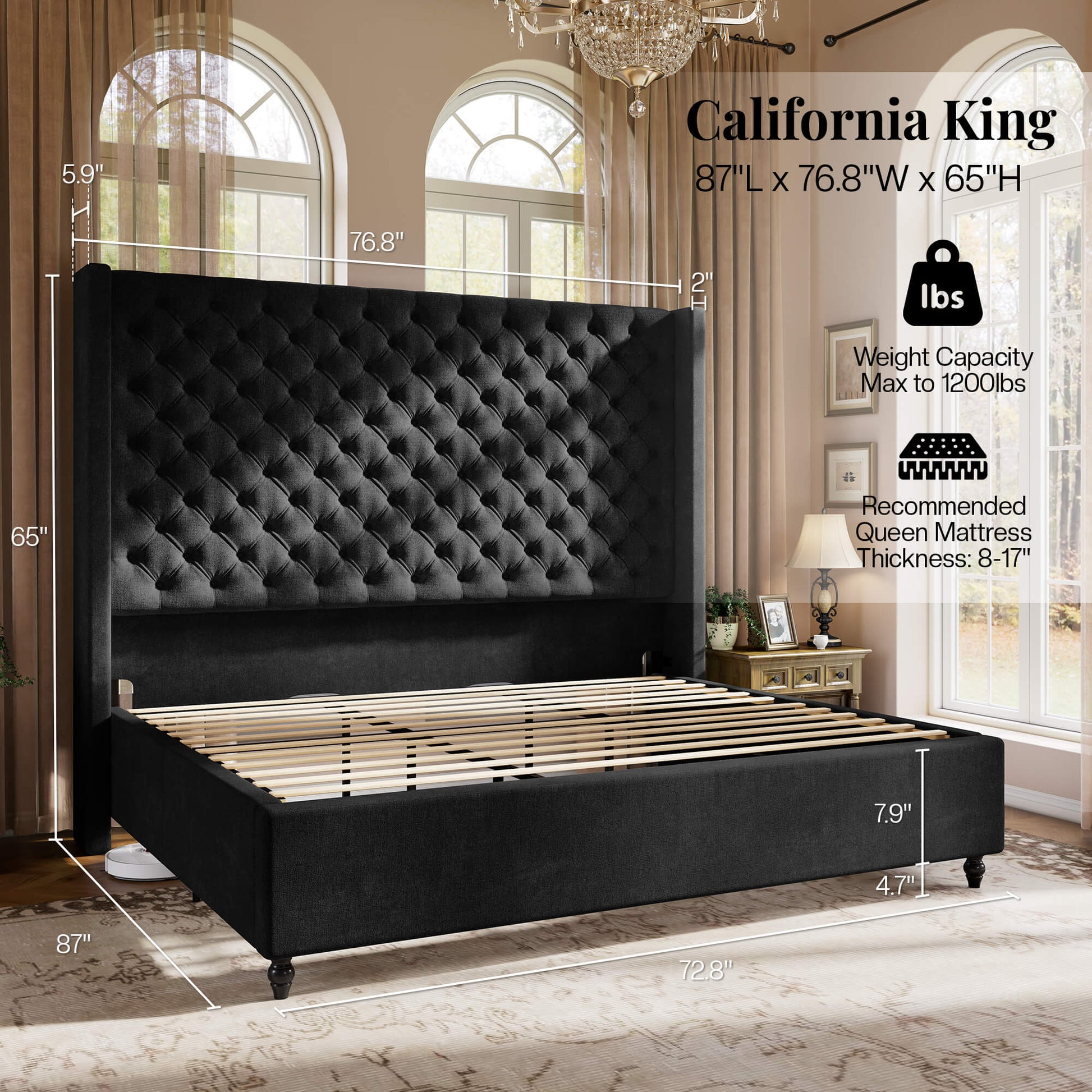Cush Bed Frame - CK-BLACK
