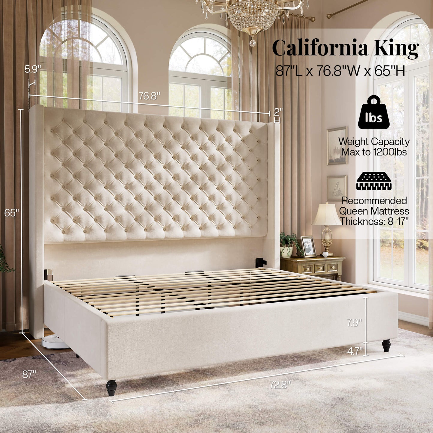 Cush Bed Frame - CK-CREAM