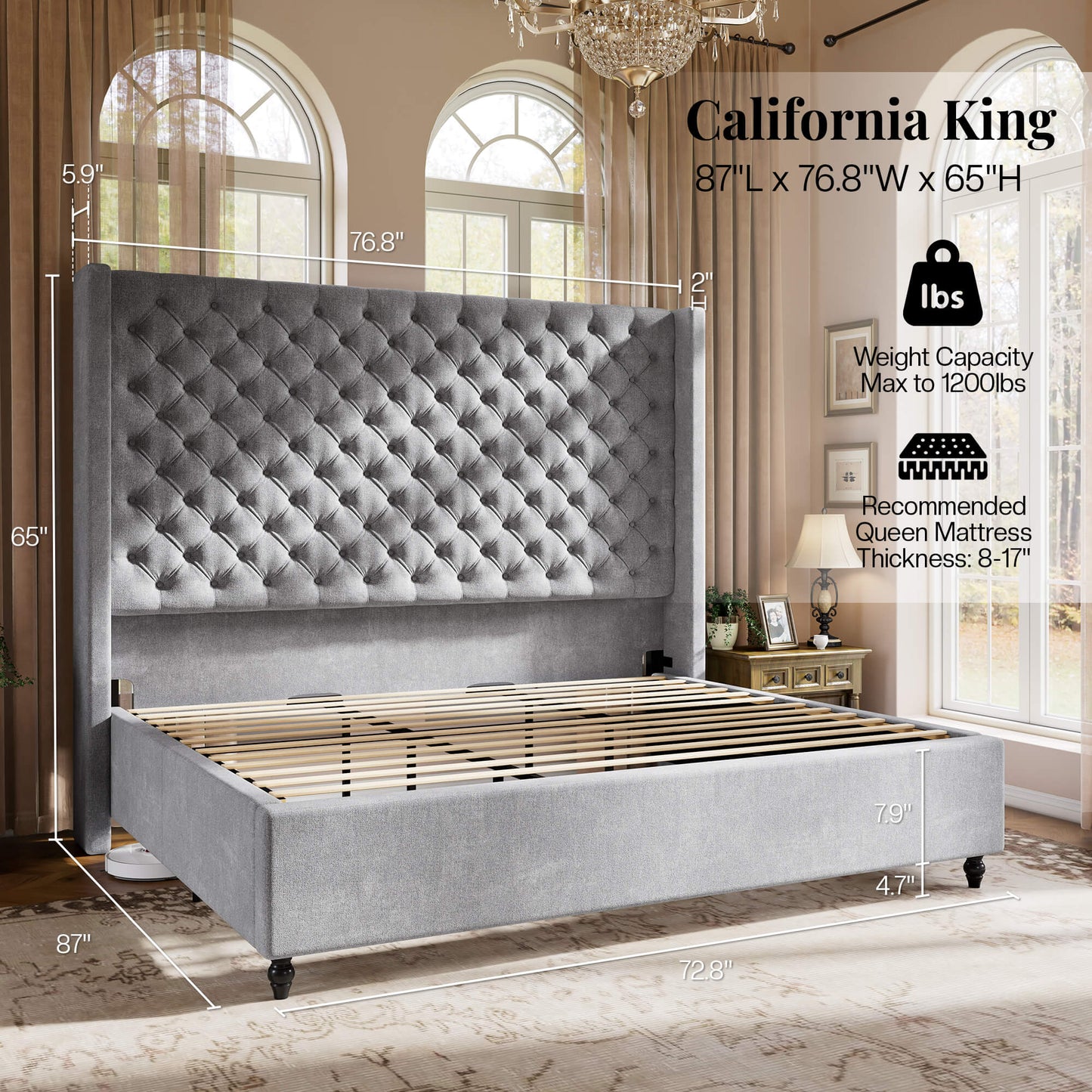 Cush Bed Frame - CK-GREY