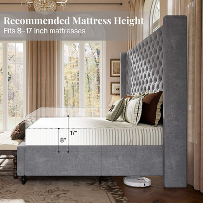 Cush Bed Frame - Q-GREY