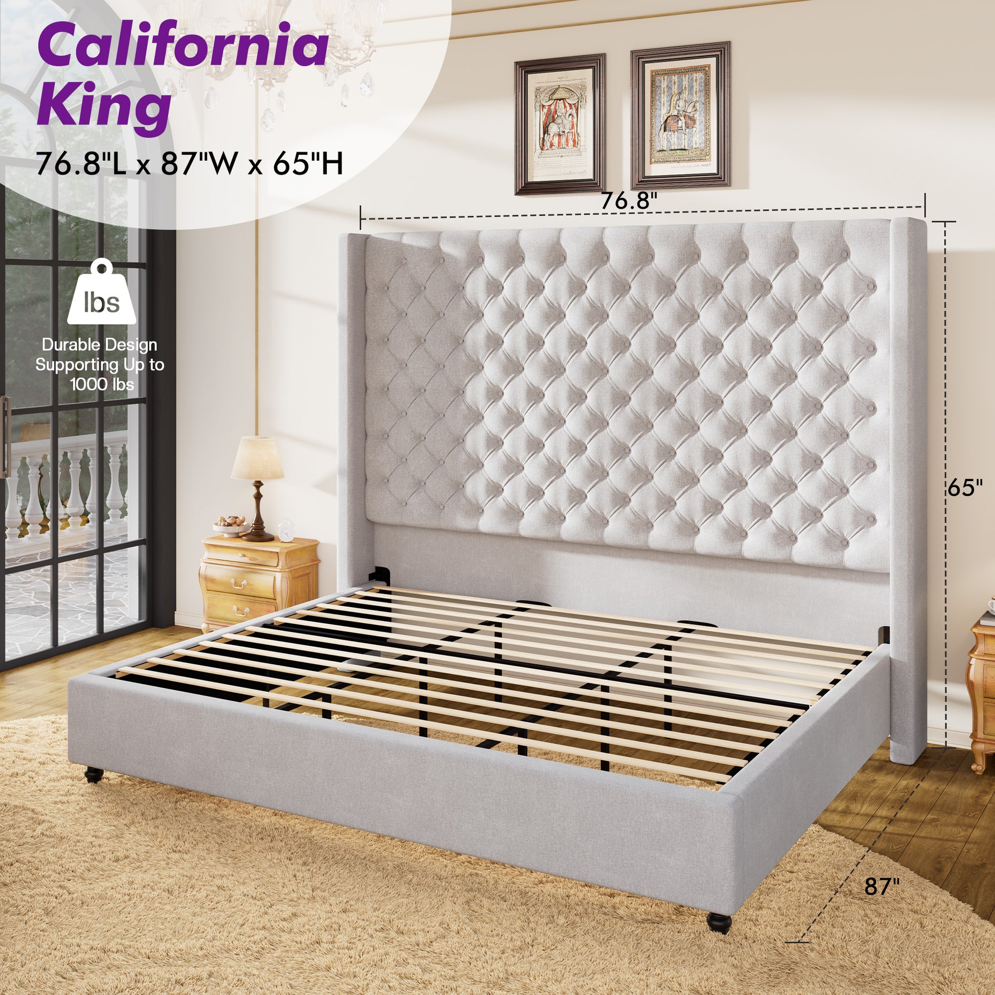 Cush Bed Frame - Ash White
