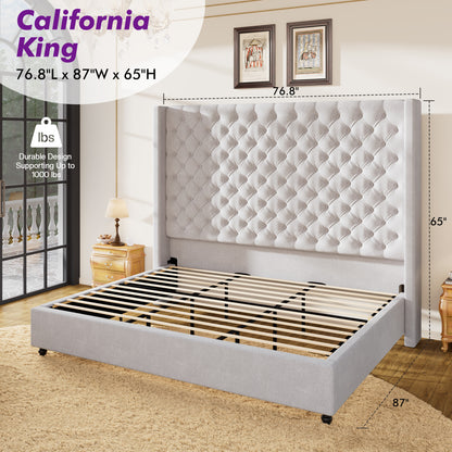 Cush Bed Frame - Ash White