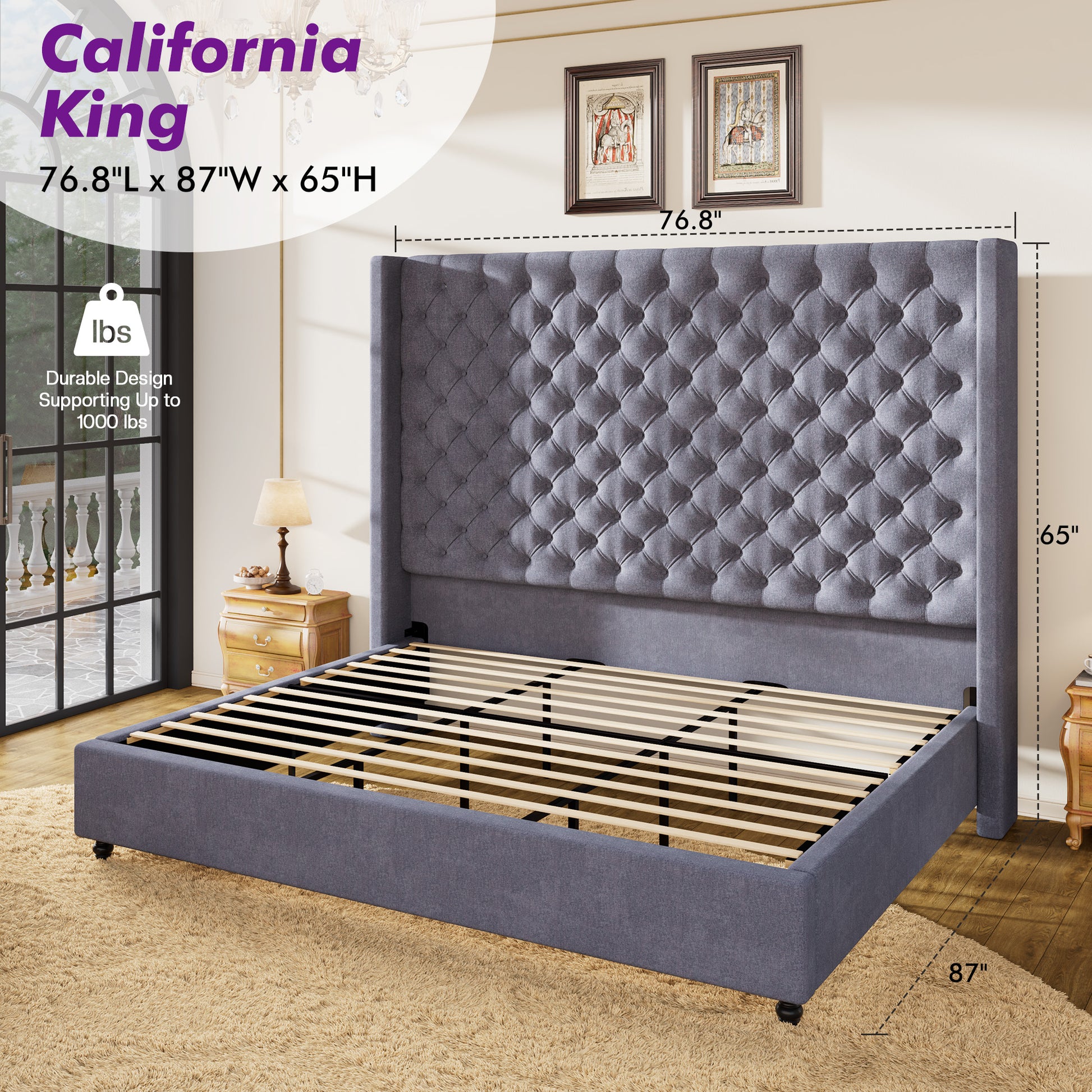 Cush Bed Frame - Grey