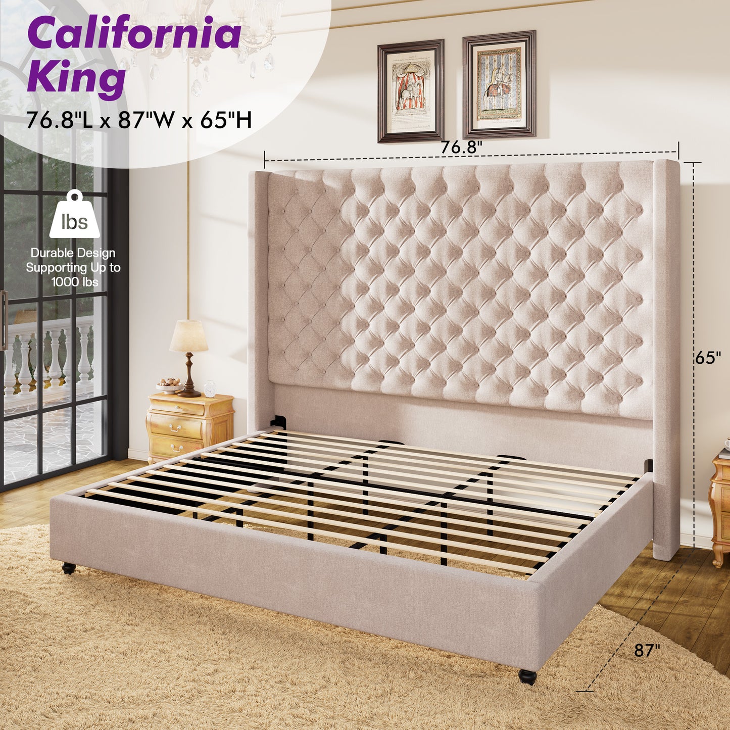 Cush Bed Frame - Cream