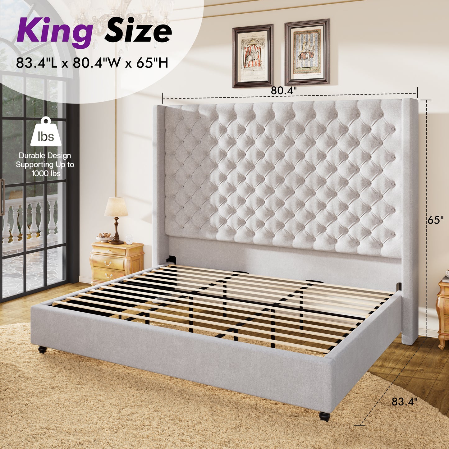 Cush Bed Frame - Ash White