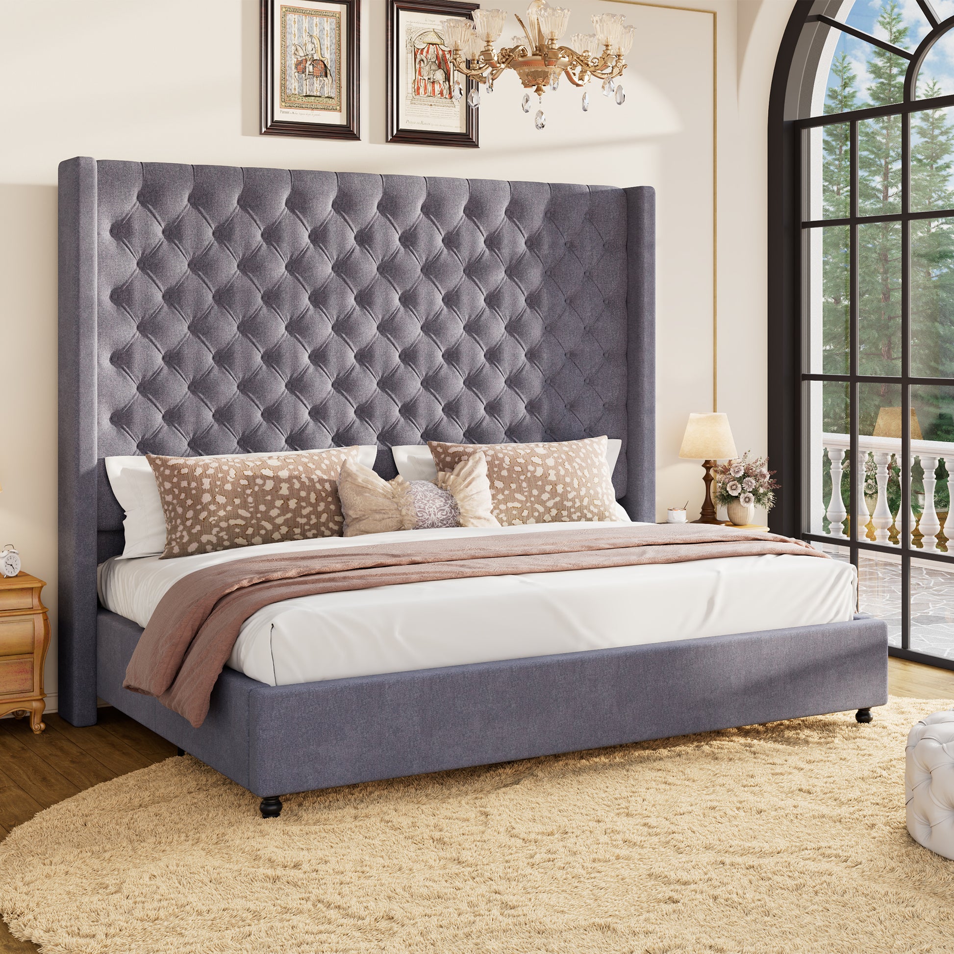 Cush Bed Frame - Grey