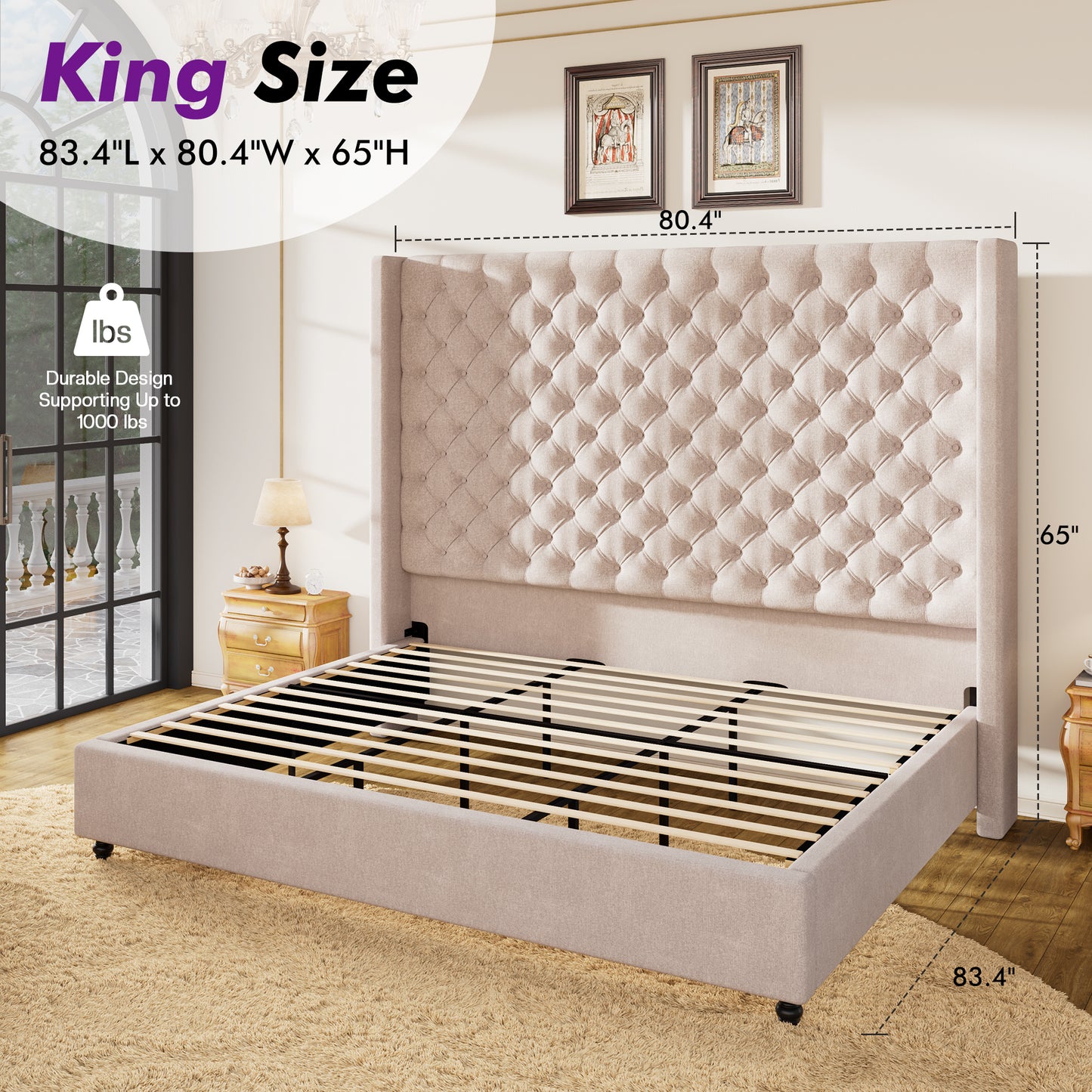 Cush Bed Frame - Cream