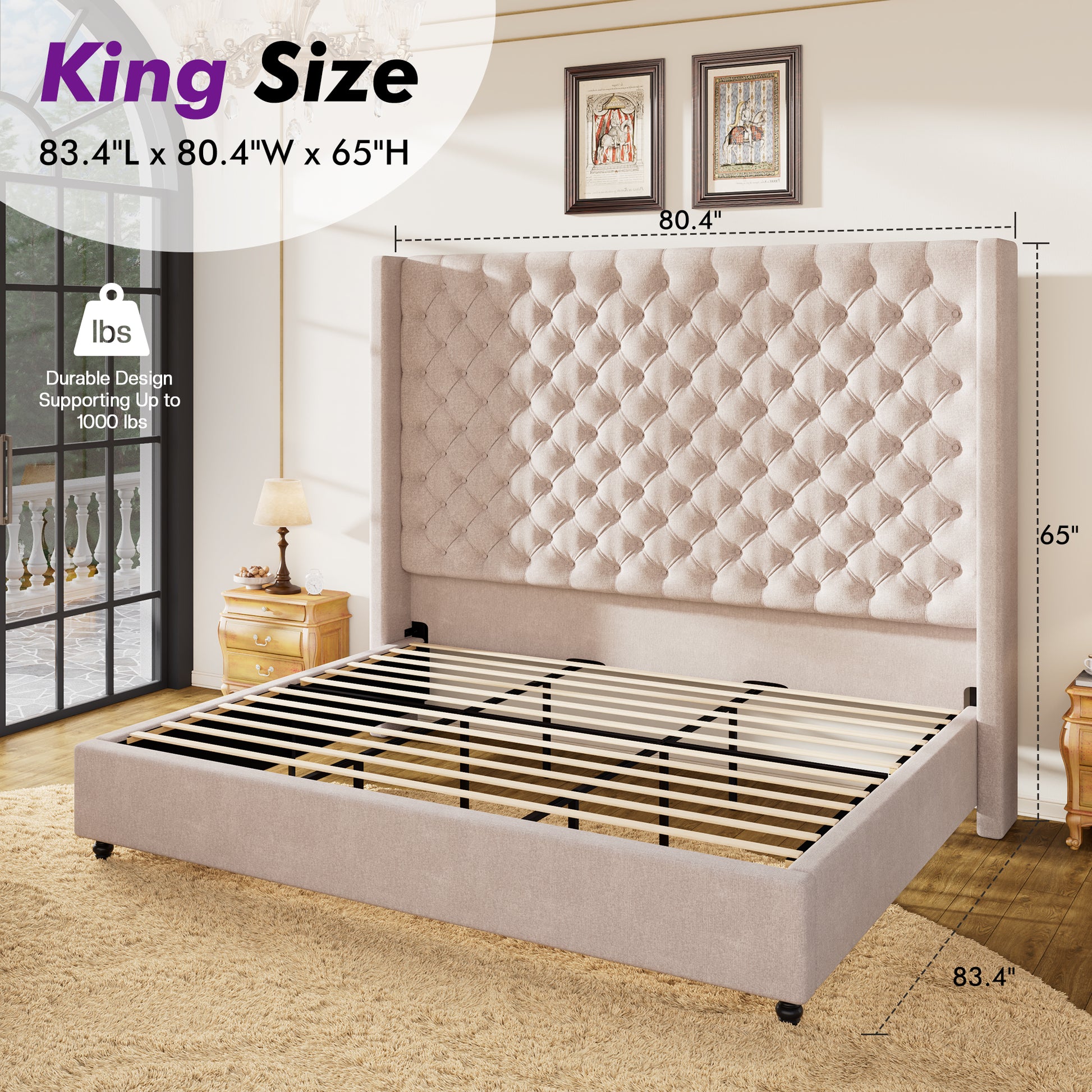 Cush Bed Frame - Cream