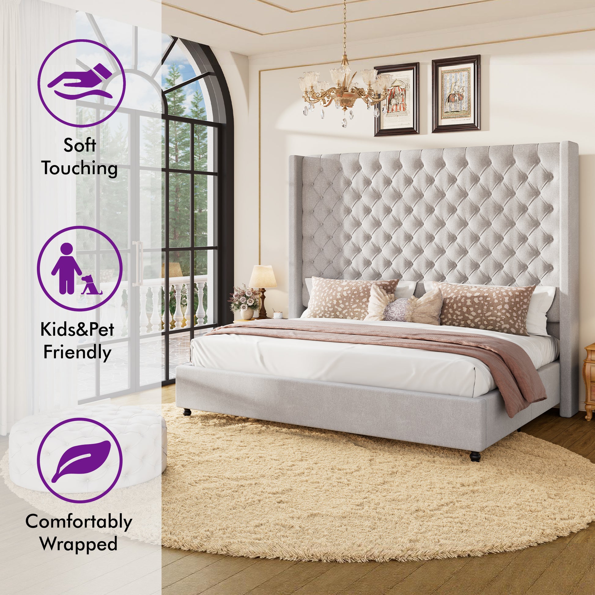 Cush Bed Frame - Ash White