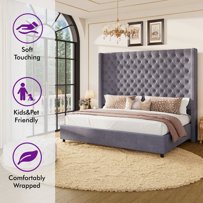 Cush Bed Frame - Grey