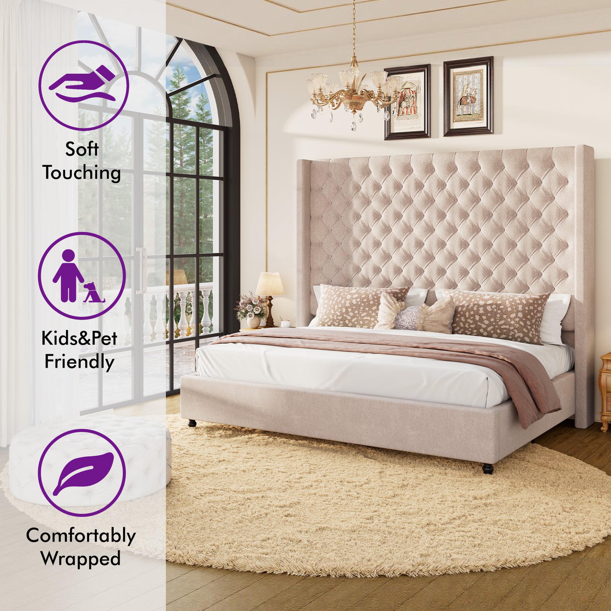 Cush Bed Frame - Cream