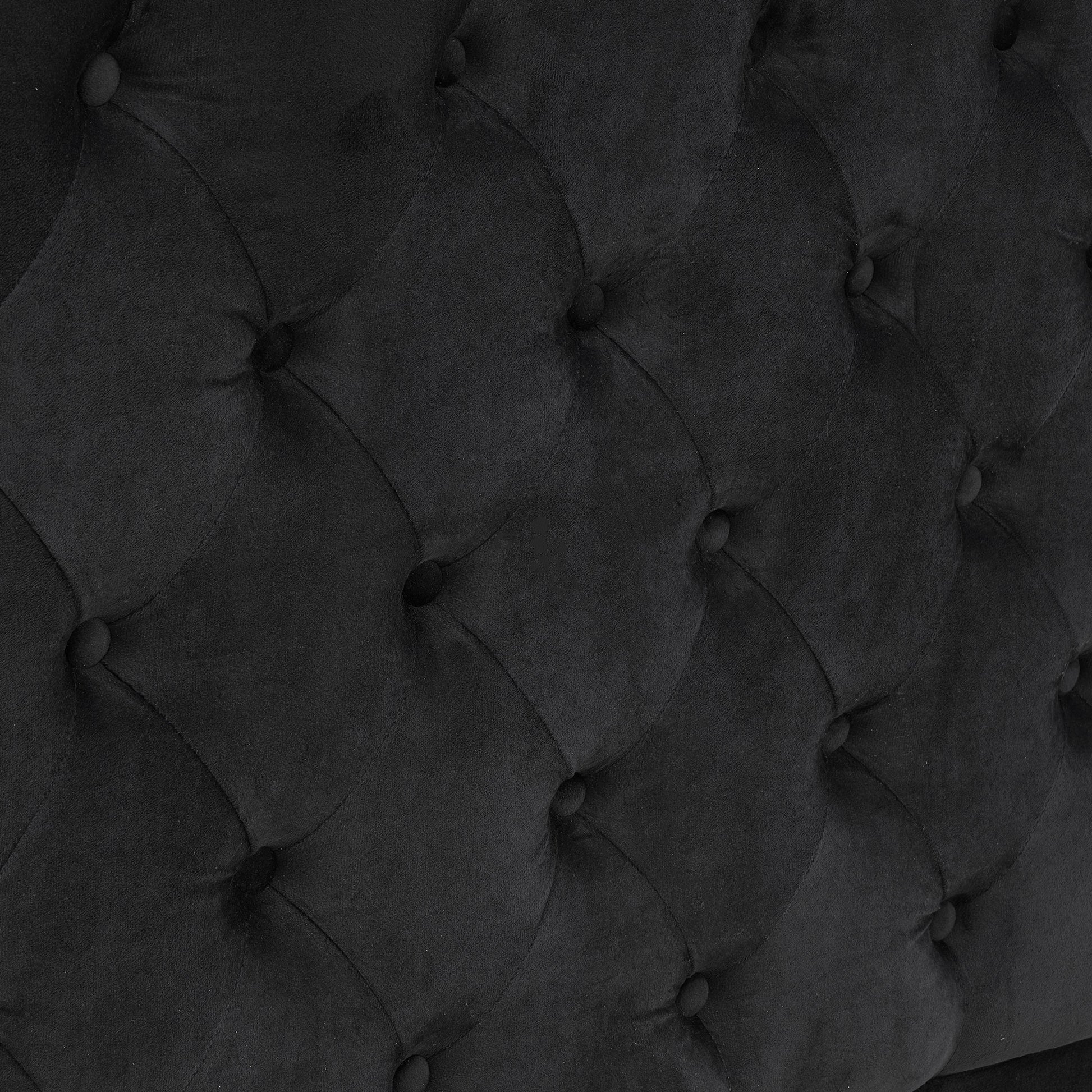 Swoon Velvet Canopy Bed Frame Amerlife Black / King