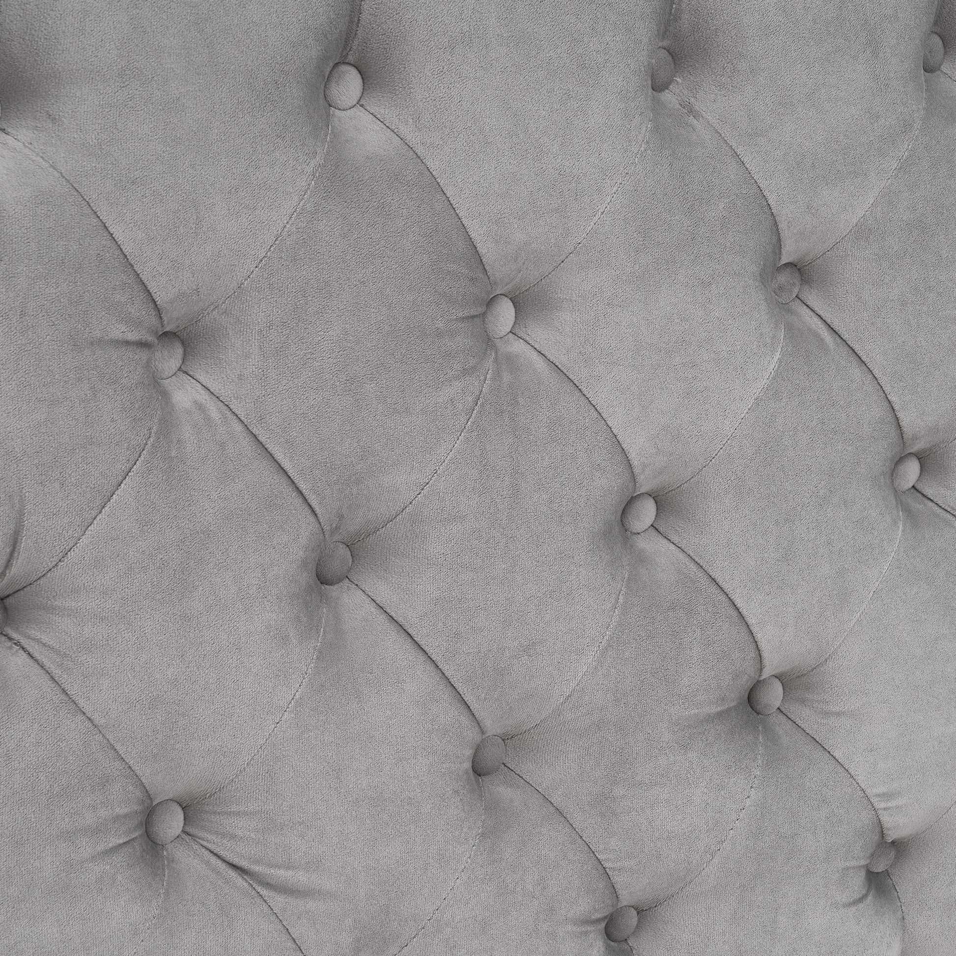 Swoon Velvet Canopy Bed Frame Amerlife Grey / King