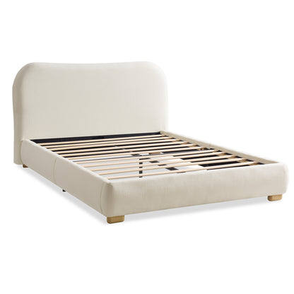 Slump Cloud Curved Upholstered Bed Frame Queen Pink