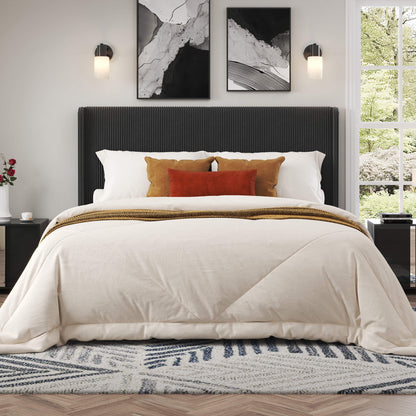 Clyvia Corduroy Upholstered Bed Frame-Full/Queen/King Amerlife