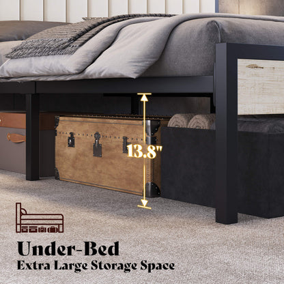 Veltrix LED Storage Velvet Bed Frame Amerlife