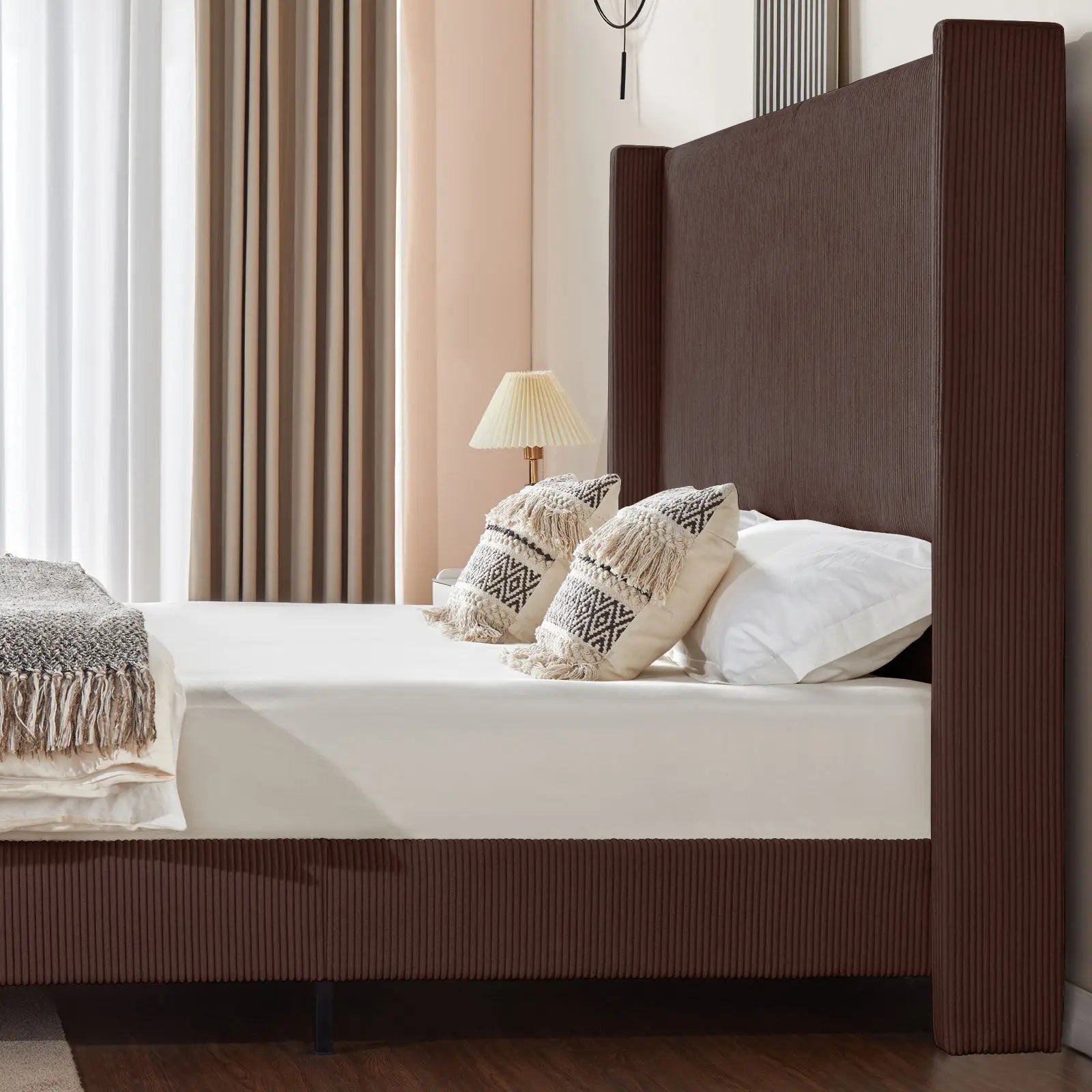Fabric bed frame full online