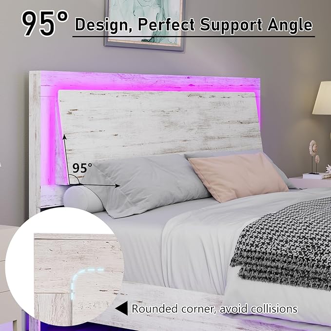 Zane Farmhouse Floating Bed Frame