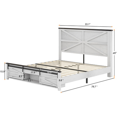 Barrow Bed Frame - Full / White