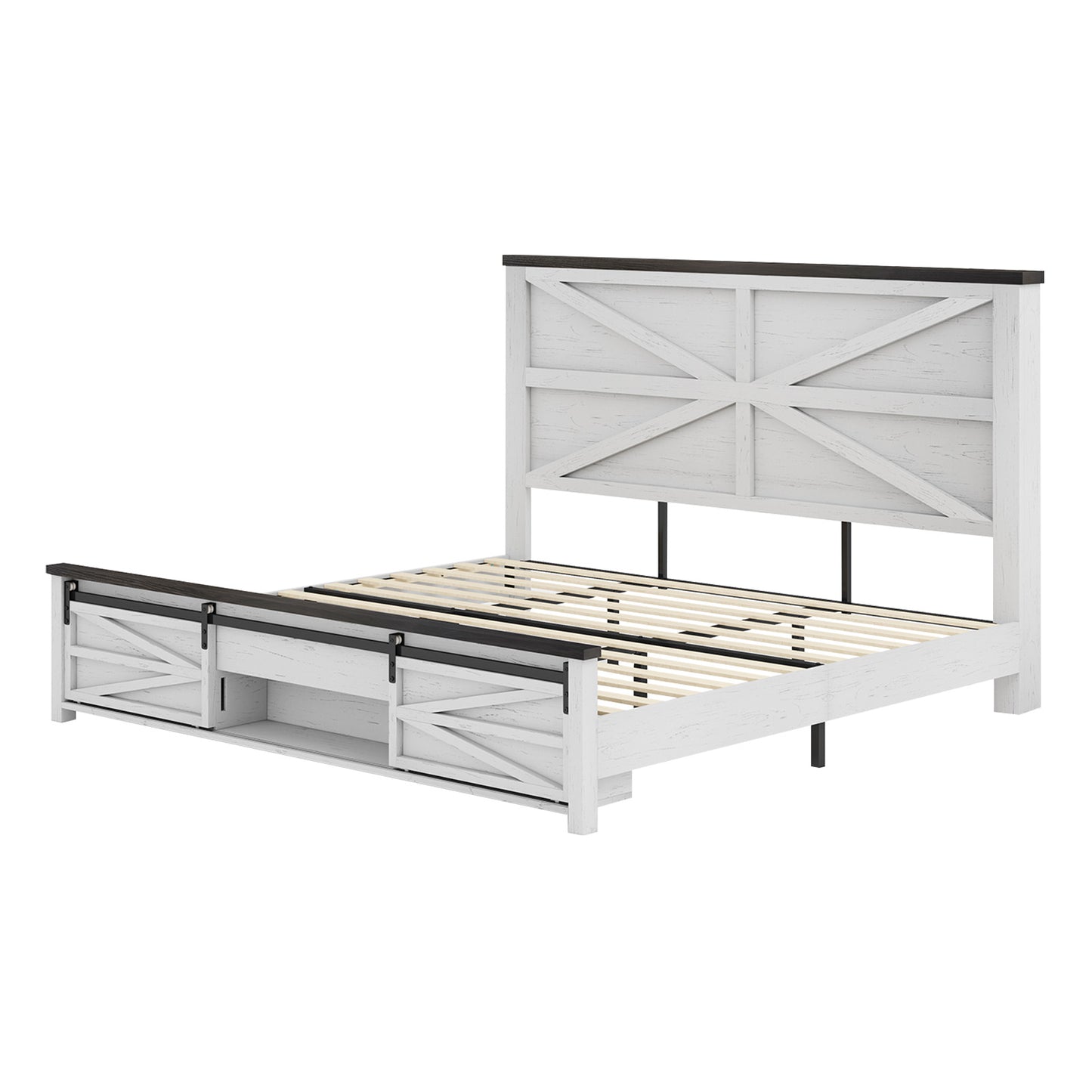 Barrow Bed Frame - King / White