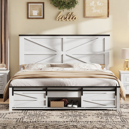 Barrow Bed Frame - Queen / White