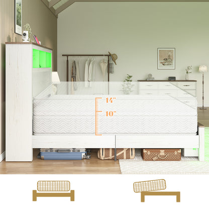 Larkin Storage Bed Frame - Full / Antique White