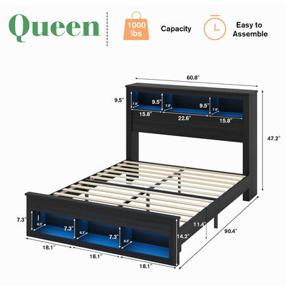 Larkin Storage Bed Frame - Queen / Black